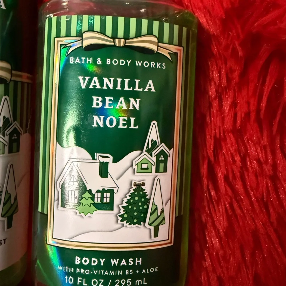 Bath & Body Works Vanilla Bean Noel Body Wash and Mist - Green